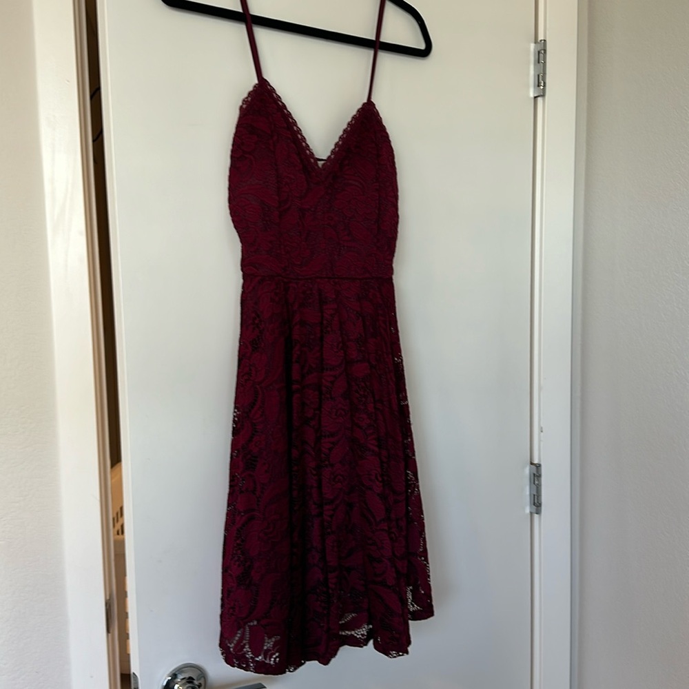 Red short dress